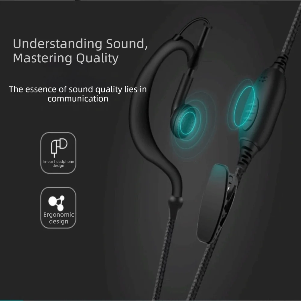 Wired Walkie-Talkie Headset Earhook Design Over Ear Two Wired Earpiece 2 Pin M Plug Durable Construction Walkie Wired Earphone
Wired Walkie-Talkie Headset Earhook Design Over Ear Two Wired Earpiece 2 Pin M Plug Durable Construction Walkie Wired Earphone