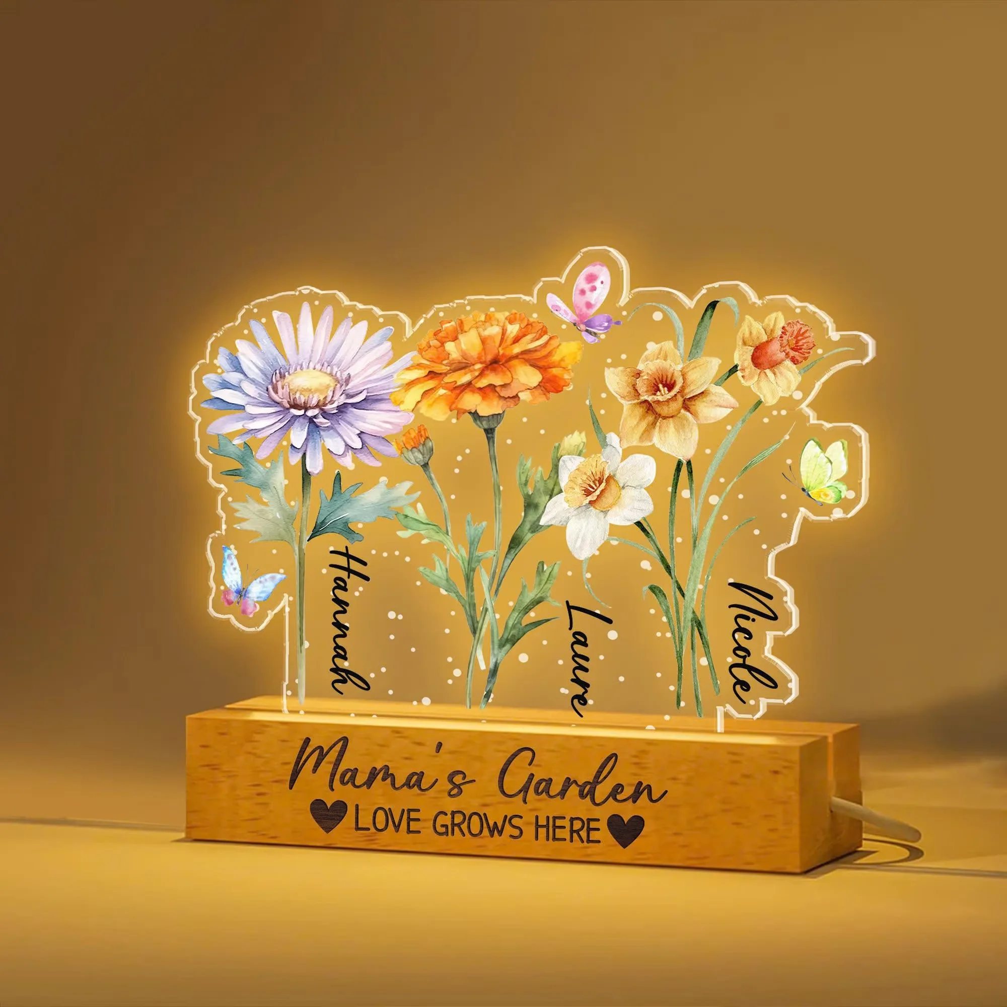 Personalized Acrylic Night Light Custom Name Birthday Month Flower Pattern Warm Home Decor Ornament Meaningful Gift For Family
Personalized Acrylic Night Light Custom Name Birthday Month Flower Pattern Warm Home Decor Ornament Meaningful Gift For Family