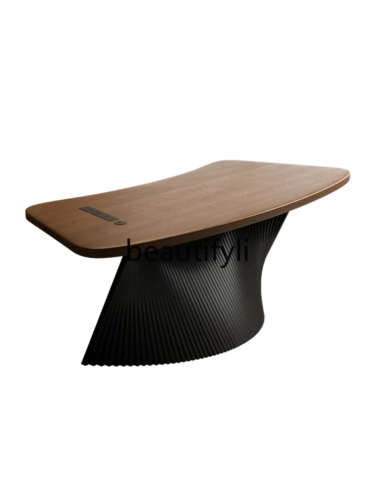 Y Creative solid wood boss table, large class desk designer, light luxury office, computer desk, high-end desk
Y Creative solid wood boss table, large class desk designer, light luxury office, computer desk, high-end desk