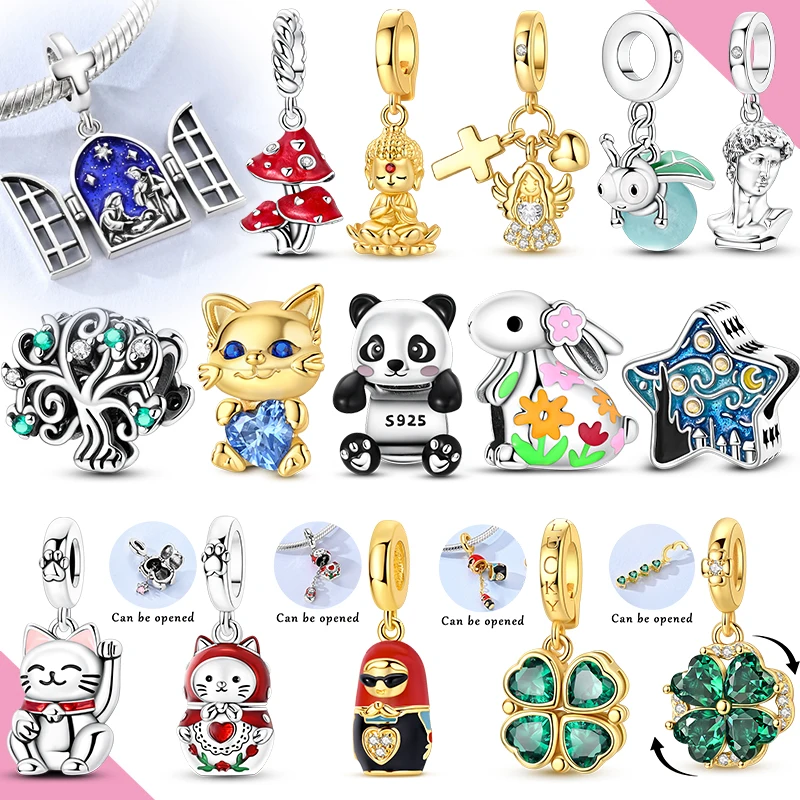 925 Sterling Silver Charms Pendant For Woman Russian Nesting Doll Firefly Star Sky Beads Fit Bracelet Necklace Diy Jewelry
925 Sterling Silver Charms Pendant For Woman Russian Nesting Doll Firefly Star Sky Beads Fit Bracelet Necklace Diy Jewelry