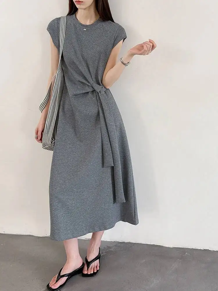 Women Black Gray Bandage Elegant Slim Long Dress New Round Neck Short Sleeve Fashion Tide Spring Summer
Women Black Gray Bandage Elegant Slim Long Dress New Round Neck Short Sleeve Fashion Tide Spring Summer