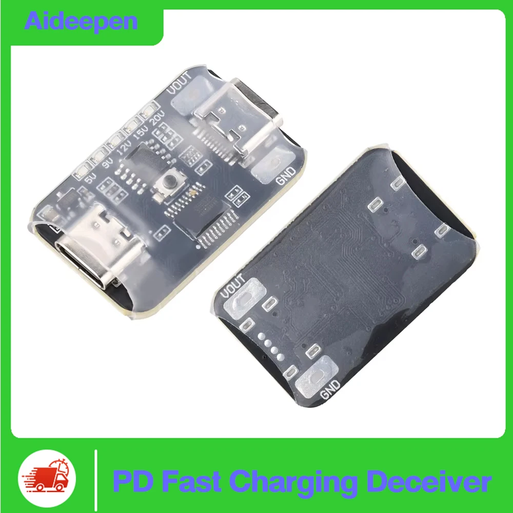 PD Fast Charging Deceiver Adjustable Voltage Aging Test Supports 5V/9V/12V/15V/20V Output Type C PD 2.0/3.0 Deception Module
PD Fast Charging Deceiver Adjustable Voltage Aging Test Supports 5V/9V/12V/15V/20V Output Type C PD 2.0/3.0 Deception Module