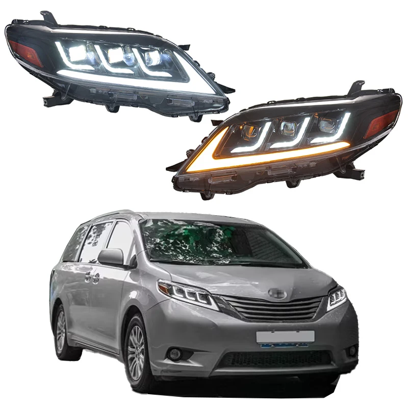 Светодиодный головной фонарь для Toyota Sienna 2011-2018, проектор, указатель поворота, светодиодная фара 12 В, DRL в сборе, автомобильные аксессуары
Светодиодный головной фонарь для Toyota Sienna 2011-2018, проектор, указатель поворота, светодиодная фара 12 В, DRL в сборе, автомобильные аксессуары