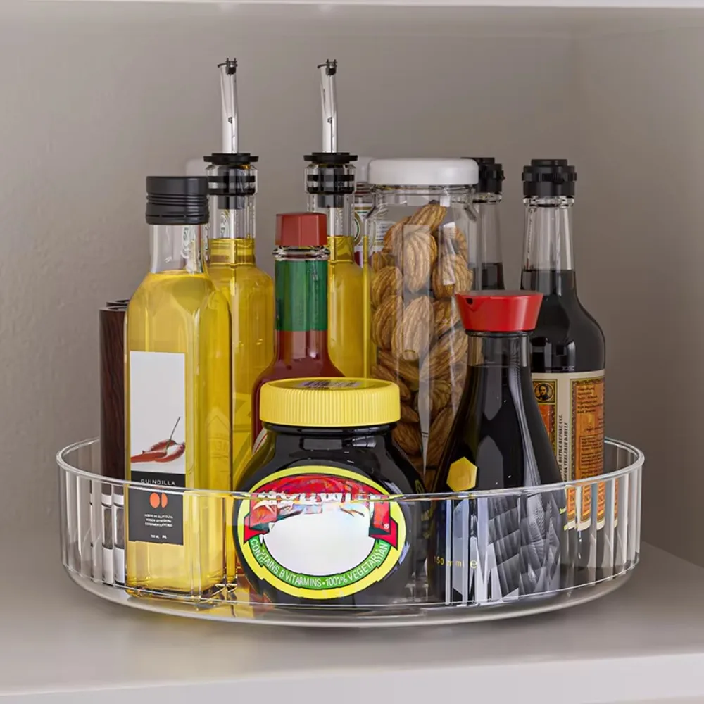 Large Capacity 360 Degree Seasoning Rotating Tray Turntable Round Bathroom Storage Shelf Heightened Edge Plastic Spice Rack
Large Capacity 360 Degree Seasoning Rotating Tray Turntable Round Bathroom Storage Shelf Heightened Edge Plastic Spice Rack