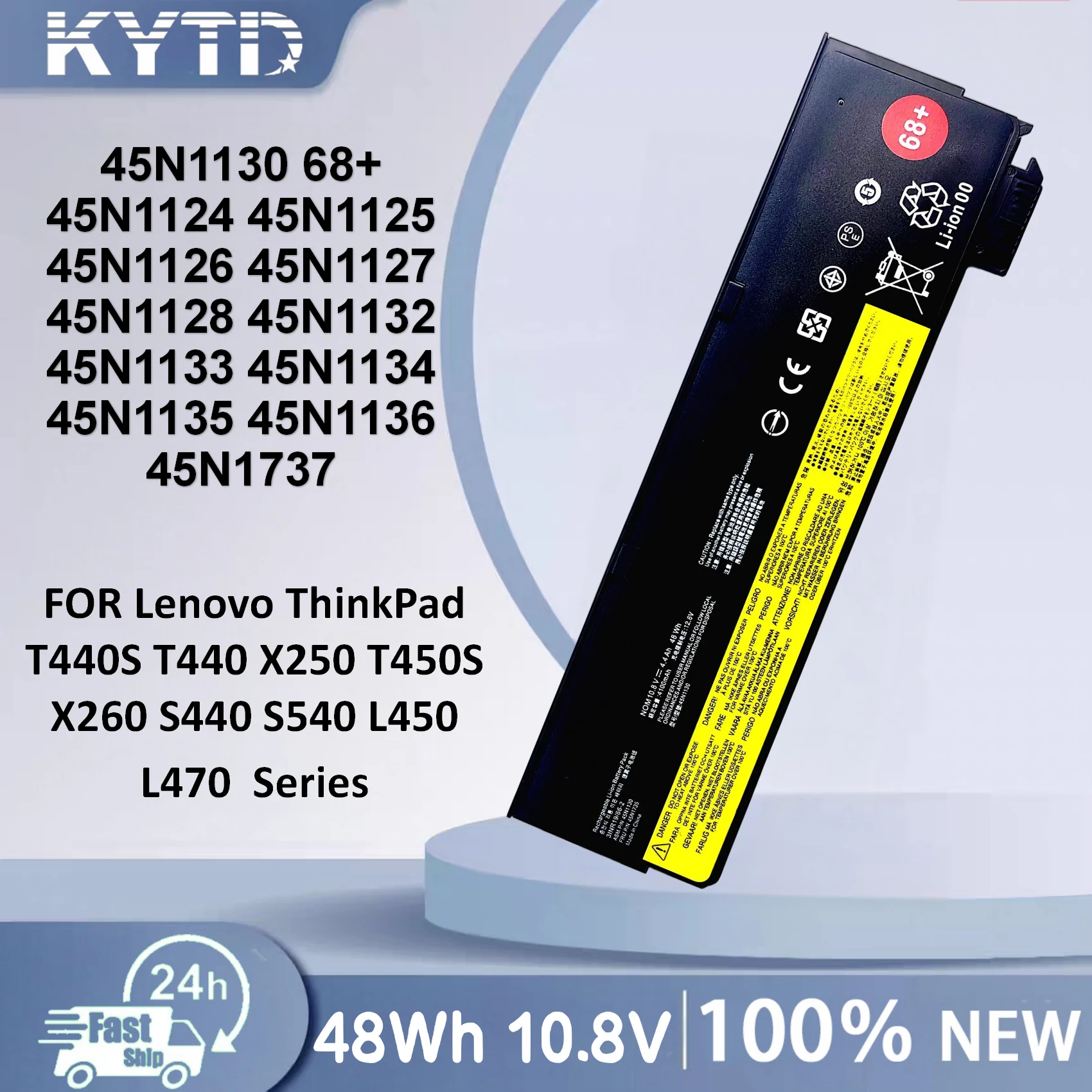 KYTD For Lenovo ThinkPad T440S T440 X250 T450S X260 S440 S540 L450 L470 45N1130 68+ Battery 45N1131 45N1127 45N1126
KYTD For Lenovo ThinkPad T440S T440 X250 T450S X260 S440 S540 L450 L470 45N1130 68+ Battery 45N1131 45N1127 45N1126