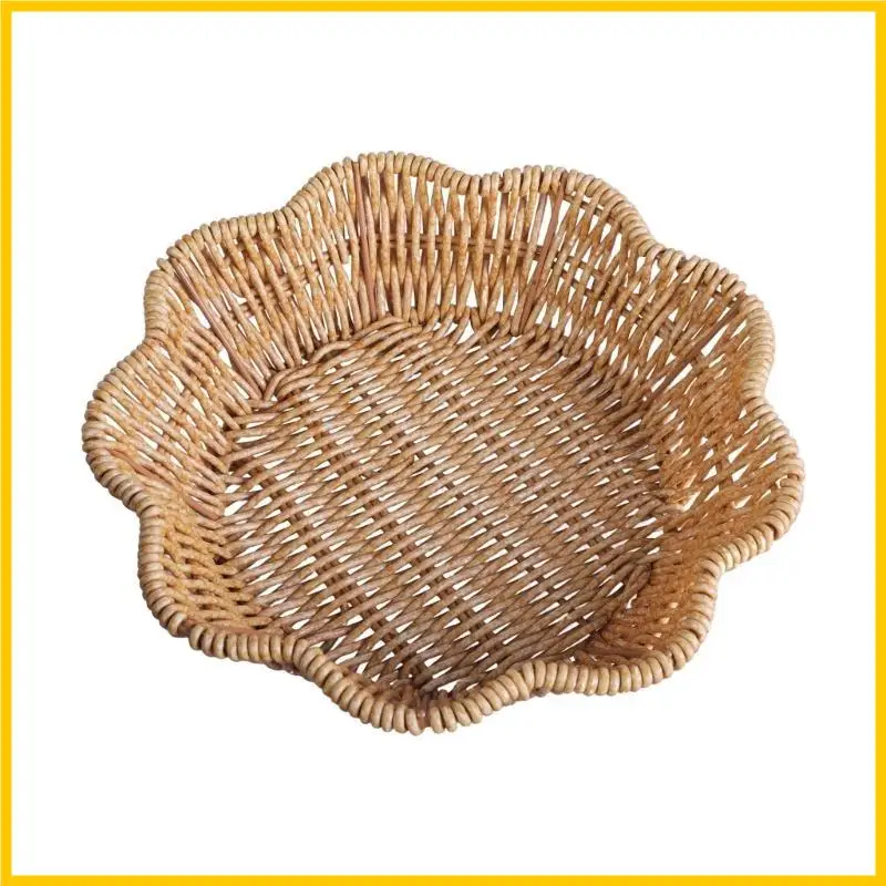 H55A 3pcs Round Shaped Snacks Plate Decorative Imitation Rattan Woven Fruit Basket for Desktop Multipurpose Bread Serving Tray
H55A 3pcs Round Shaped Snacks Plate Decorative Imitation Rattan Woven Fruit Basket for Desktop Multipurpose Bread Serving Tray