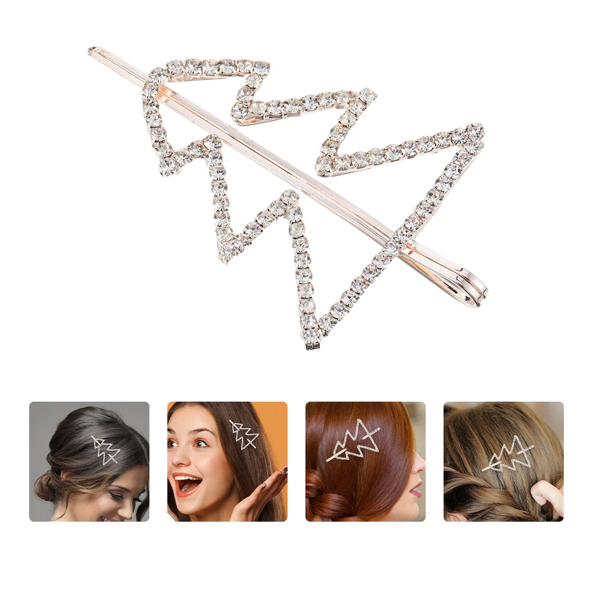 Christmas Tree Hair Clip Rhinestone Hollowed Diamond Hairpin Elegant Fashion Hair Accessory for Girls Women Crystal Headwear
Christmas Tree Hair Clip Rhinestone Hollowed Diamond Hairpin Elegant Fashion Hair Accessory for Girls Women Crystal Headwear