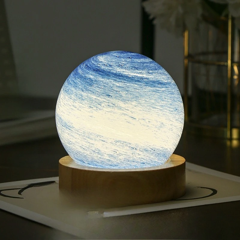 Moon Starry SkyGlassLight USB Powered Planet Mini Night Light with Wooden Bracket, Suitable for Children,Friends' Birthday Gifts
Moon Starry SkyGlassLight USB Powered Planet Mini Night Light with Wooden Bracket, Suitable for Children,Friends' Birthday Gifts