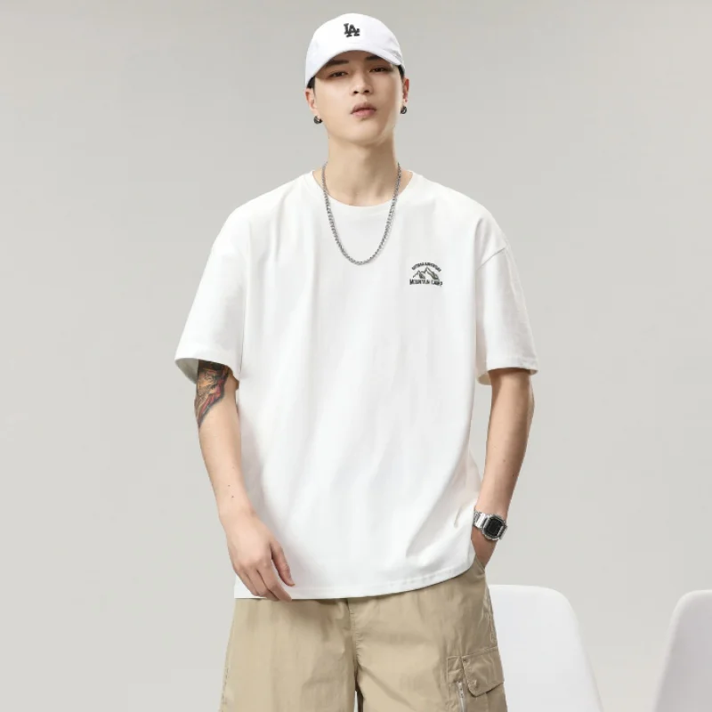 Street trend Japanese T-shirt for men's summer loose fitting, elastic, breathable, casual and fashionable high-end printed top
Street trend Japanese T-shirt for men's summer loose fitting, elastic, breathable, casual and fashionable high-end printed top