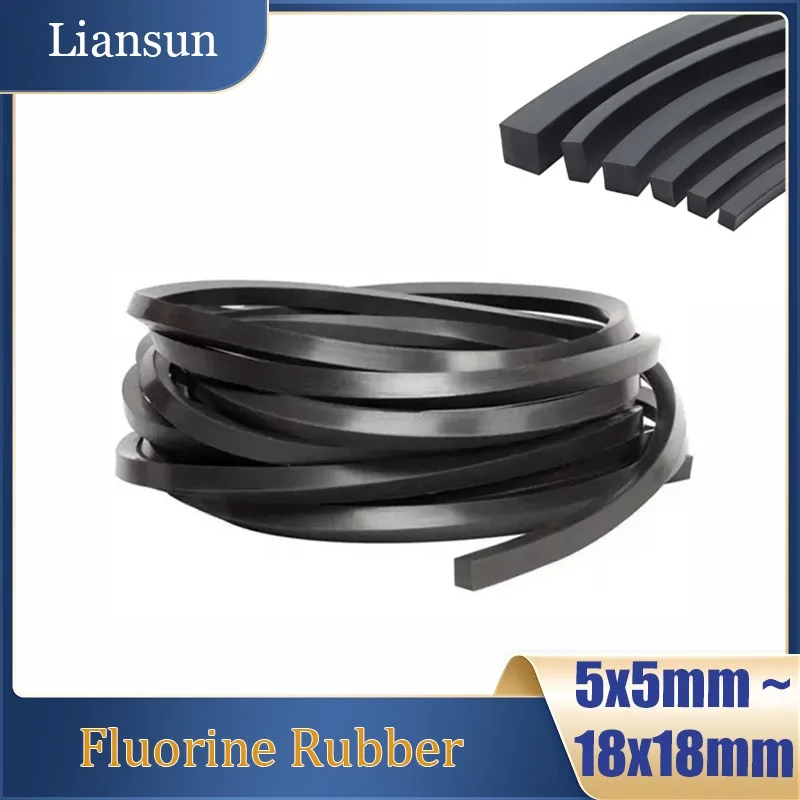 1/2 Meters Black Solid Fluorine Rubber Strip Square 5x5~18x18mm FKM Sealing Strip Acid Alkali Corrosion and Oil Resistant
1/2 Meters Black Solid Fluorine Rubber Strip Square 5x5~18x18mm FKM Sealing Strip Acid Alkali Corrosion and Oil Resistant