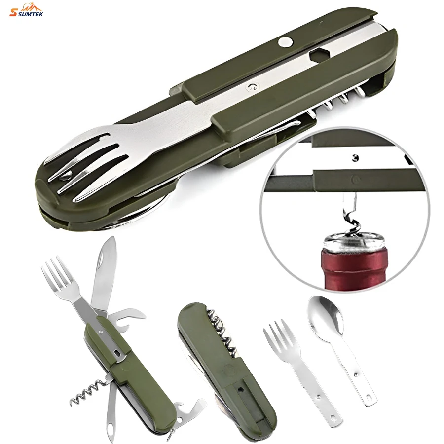 Съемный набор посуды для кемпинга, 1 шт., портативная дорожная посуда из нержавеющей стали 7 в 1, многофункциональная складная посуда
Съемный набор посуды для кемпинга, 1 шт., портативная дорожная посуда из нержавеющей стали 7 в 1, многофункциональная складная посуда