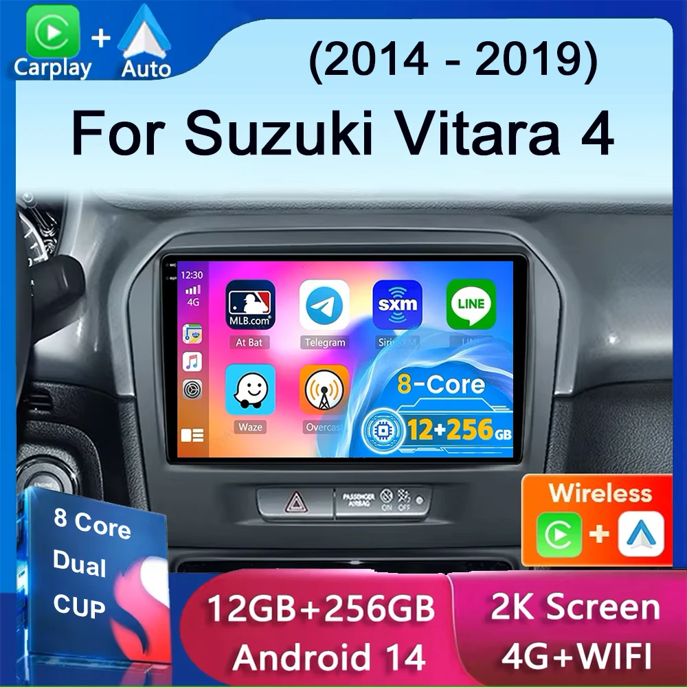 Android 14 Carplay Автомобильный радиоприемник для Suzuki Vitara 2015-2019 Навигация GPS Мультимедийный плеер Стерео Wi-Fi + 4G Авто DSP BT 360 Камера
Android 14 Carplay Автомобильный радиоприемник для Suzuki Vitara 2015-2019 Навигация GPS Мультимедийный плеер Стерео Wi-Fi + 4G Авто DSP BT 360 Камера