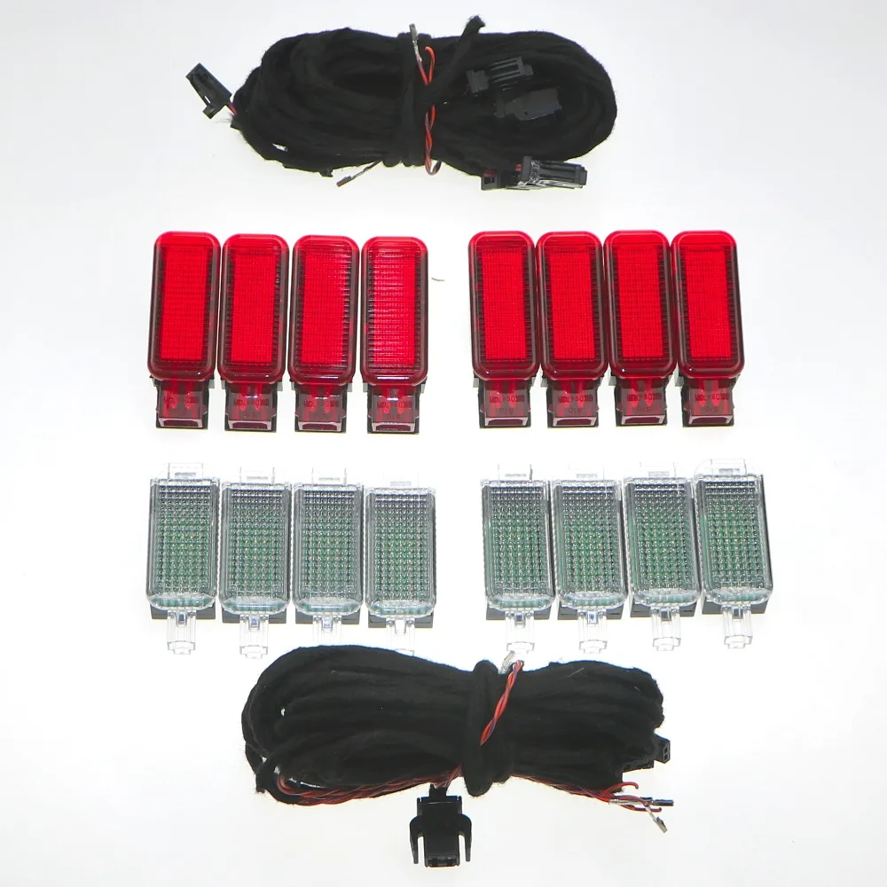 2Set Door Plate Warning Light + LED Interior Footwell Lights + Cable Harness For Q3 Q5 Q7 A3 A4 S4 A6 S6 RS7 3AD947409 8KD947411
2Set Door Plate Warning Light + LED Interior Footwell Lights + Cable Harness For Q3 Q5 Q7 A3 A4 S4 A6 S6 RS7 3AD947409 8KD947411