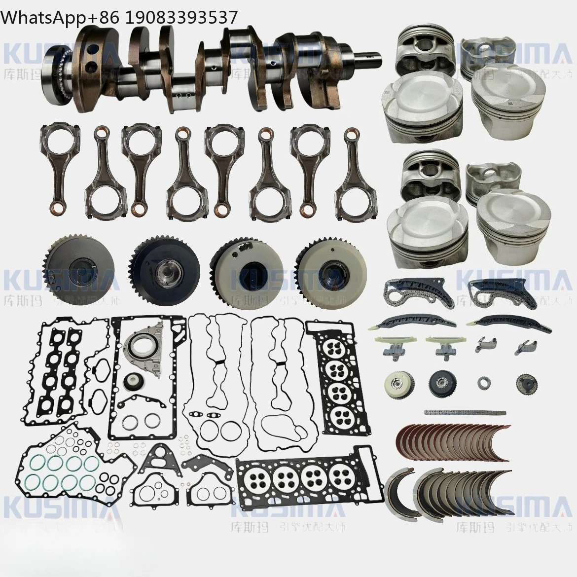 Engine Rebuild Set Pistons Gaskets Overhaul Kit for BMW 750i X5 650i N63 4.0L 4.4 S63T N63T Crankshaft Bearing Connecting Rod
Engine Rebuild Set Pistons Gaskets Overhaul Kit for BMW 750i X5 650i N63 4.0L 4.4 S63T N63T Crankshaft Bearing Connecting Rod