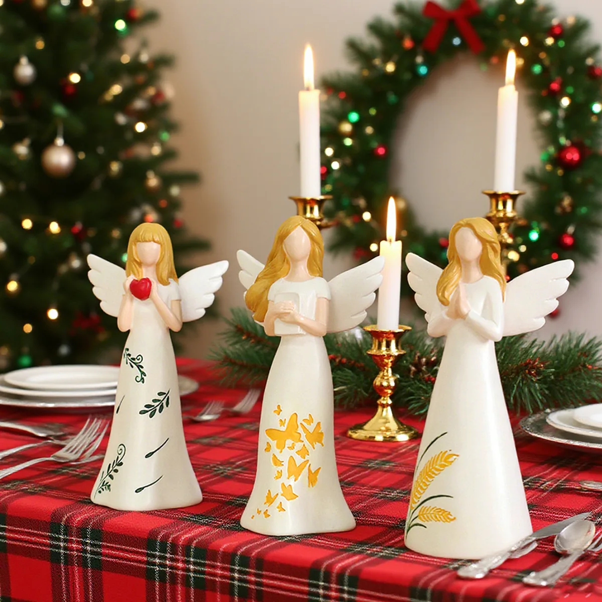 Angel Statue with Heart - Resin Prayer Sculpture Holding Bible, Religious Home Decor for Church & Living Room
Angel Statue with Heart - Resin Prayer Sculpture Holding Bible, Religious Home Decor for Church & Living Room