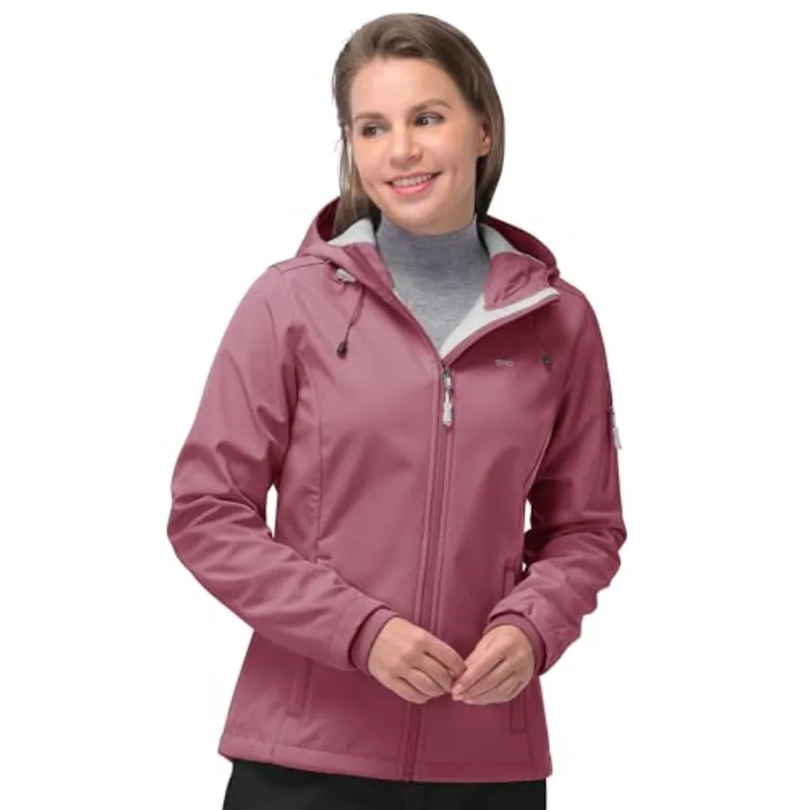 33, 000Feet Women's Softshell Jacket, Fleece Lined Warm Jacket Light Hooded Windproof Coat for Outdoor Hiking
33, 000Feet Women's Softshell Jacket, Fleece Lined Warm Jacket Light Hooded Windproof Coat for Outdoor Hiking