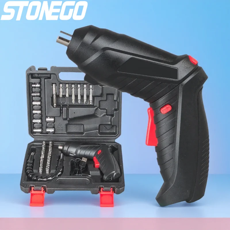 STONEGO 3 6V 1300mAh Cordless Electric Screwdriver Rechargeable with 44pcs Bit Set Professional Power Tool for Home Repair DIY
STONEGO 3 6V 1300mAh Cordless Electric Screwdriver Rechargeable with 44pcs Bit Set Professional Power Tool for Home Repair DIY