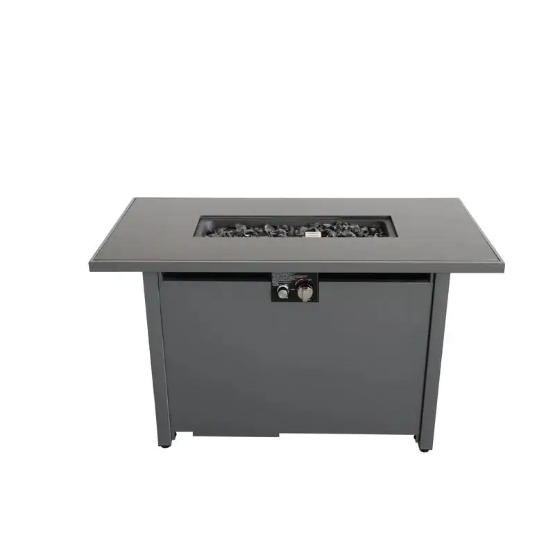 42 inch Black Smoked Glass Rectangle Fire Pit - Modern Outdoor Heater
42 inch Black Smoked Glass Rectangle Fire Pit - Modern Outdoor Heater