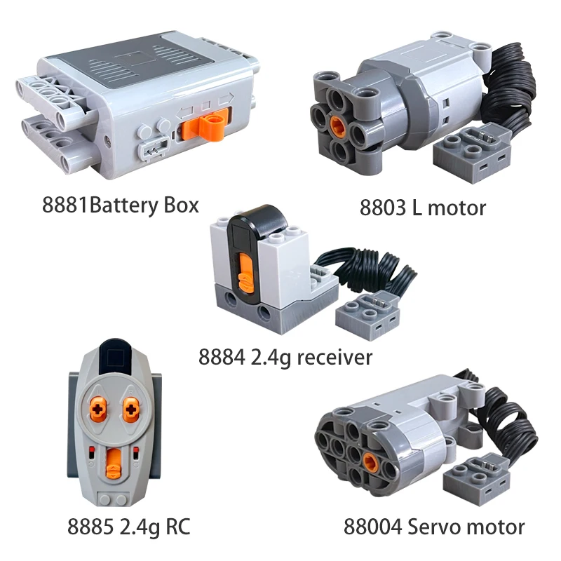 Motor Kit, S/M/LXL servomotor, lithium battery case, 2.4G remote control receiver ,For power functions, technical parts
Motor Kit, S/M/LXL servomotor, lithium battery case, 2.4G remote control receiver ,For power functions, technical parts