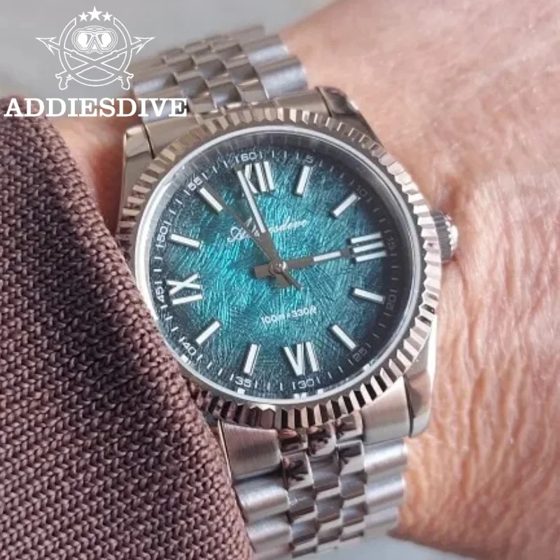 ADDIESDIVE 36mm AD2512 Watch For Men BGW9 Luminous Jubilee Strap 100m Waterproof Sapphire Glass VH31 Movement Quartz Watch Reloj
ADDIESDIVE 36mm AD2512 Watch For Men BGW9 Luminous Jubilee Strap 100m Waterproof Sapphire Glass VH31 Movement Quartz Watch Reloj