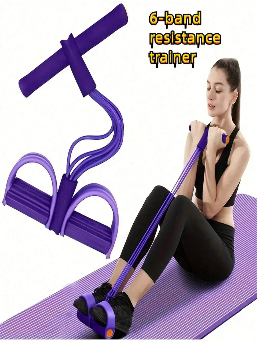 6-Tube Elastic Yoga Stretch Resistance Band, Fitness Resistance Bands - Suitable For Abdominal/Waist/Arm/Leg Stretching And Shaping Exercises, Durable And Portable, Suitable For All Fitness Levels, Core Training, Compact Design, Sturdy Handles, Strength T
6-Tube Elastic Yoga Stretch Resistance Band, Fitness Resistance Bands - Suitable For Abdominal/Waist/Arm/Leg Stretching And Shaping Exercises, Durable And Portable, Suitable For All Fitness Levels, Core Training, Compact Design, Sturdy Handles, Strength T