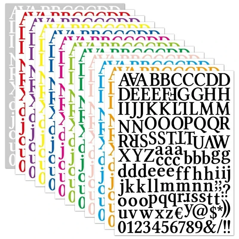 Letter Sticker, 12 Sheets Colored Alphabets Sticker Auto Adhesive Letter Sticker Small Alphabets Sticker for Crafts K92C
Letter Sticker, 12 Sheets Colored Alphabets Sticker Auto Adhesive Letter Sticker Small Alphabets Sticker for Crafts K92C