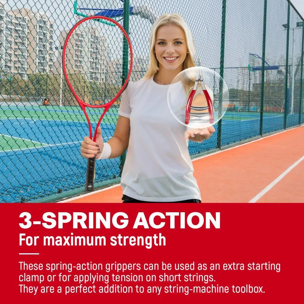 Badminton Tennis Racket Stringing Starter Clamp Heavy Duty Zinc Alloy Spring Tool Accessories