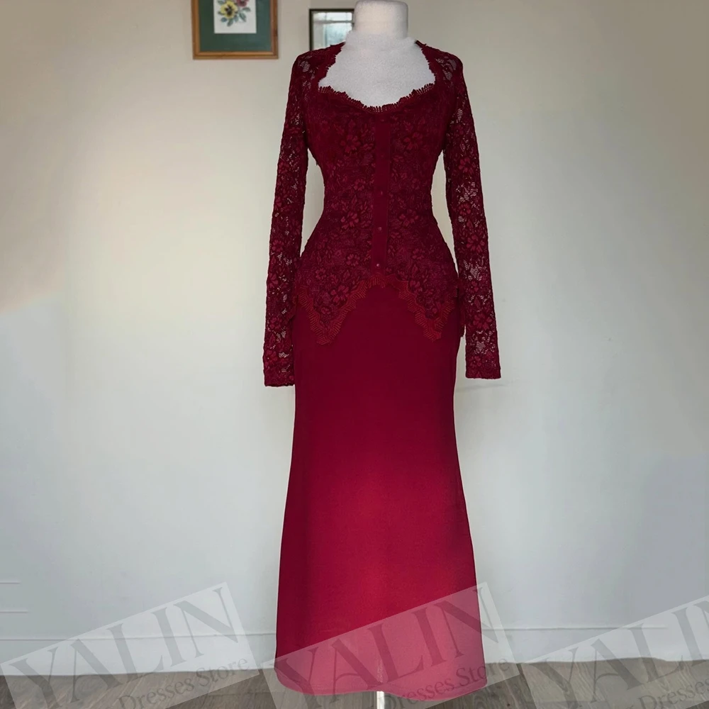 Women's A-line Evening Dresses Floor-length V-neck Full Sleeve Prom Gown Fashion Lace Simple Draped Casual Customized Gowns
Women's A-line Evening Dresses Floor-length V-neck Full Sleeve Prom Gown Fashion Lace Simple Draped Casual Customized Gowns