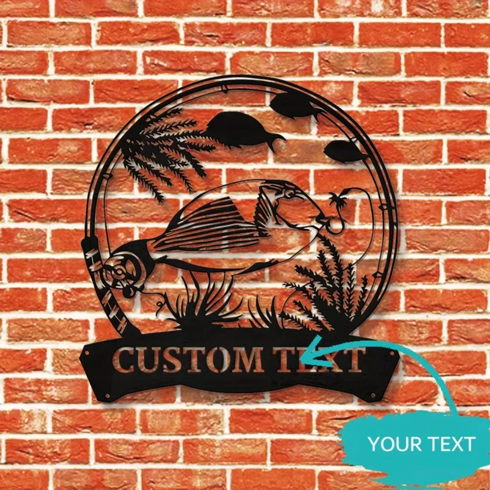 Custom Metal Wall Sculptures by,Feature Fisherman's Name and Parrotfish Fishing Pole,Texted for Stunning Home and Yard Decor
Custom Metal Wall Sculptures by,Feature Fisherman's Name and Parrotfish Fishing Pole,Texted for Stunning Home and Yard Decor