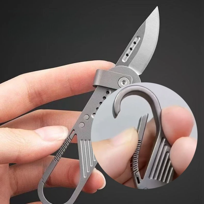 Titanium Alloy Mini Folding Knife Keychain Outdoor Camping EDC Tool Multifunctional Knife Backpack Pendant Unboxing Fruit Knife
Titanium Alloy Mini Folding Knife Keychain Outdoor Camping EDC Tool Multifunctional Knife Backpack Pendant Unboxing Fruit Knife