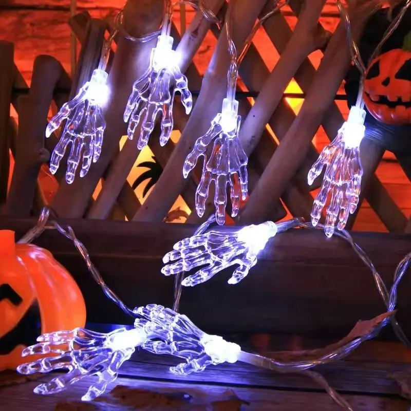 59/118in 10/20LED Halloween Ghost Claw String Lights Horror Decoration Lamp Battery Powered Hanging Lights For Room Party
59/118in 10/20LED Halloween Ghost Claw String Lights Horror Decoration Lamp Battery Powered Hanging Lights For Room Party