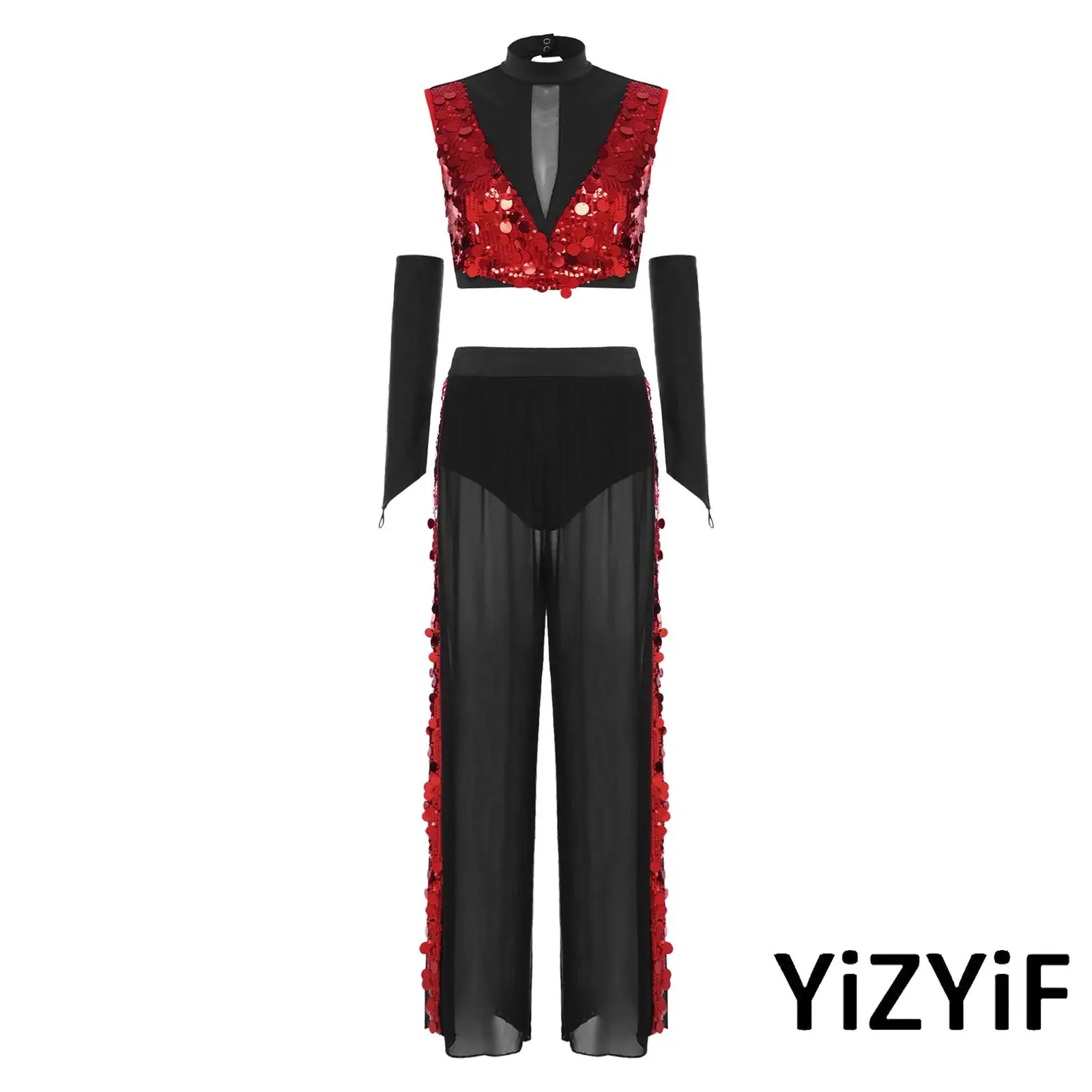 Latin Belly Dance Crop Top And Mesh Pants Gloves Set for Women Sequin Lyrical Gymnastics Salsa Dance Costume for Ballroom Prom
Latin Belly Dance Crop Top And Mesh Pants Gloves Set for Women Sequin Lyrical Gymnastics Salsa Dance Costume for Ballroom Prom