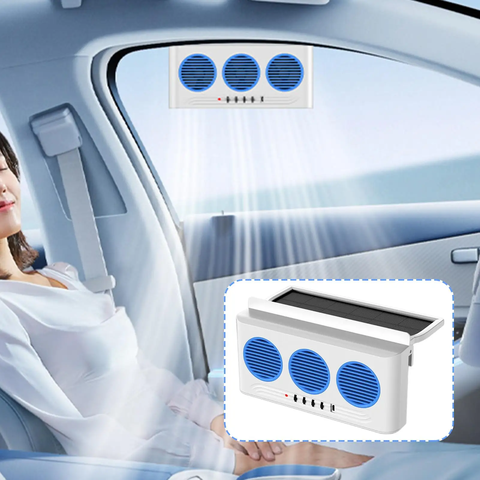 Car Window Cooling And Ventilation Fan Car Interior Air Circulation Exhausted Fan Automotive Cooling Blower With 3 Air Outlets
Car Window Cooling And Ventilation Fan Car Interior Air Circulation Exhausted Fan Automotive Cooling Blower With 3 Air Outlets
