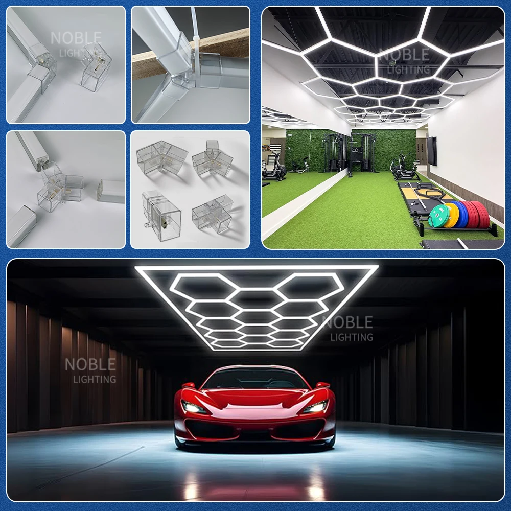 44cm Tube Hexagon Garage Lights Grids 6500K LED Ceiling Lamp Honeycomb showroom Lights Ceiling for Warehouse Car Shop.
44cm Tube Hexagon Garage Lights Grids 6500K LED Ceiling Lamp Honeycomb showroom Lights Ceiling for Warehouse Car Shop.
