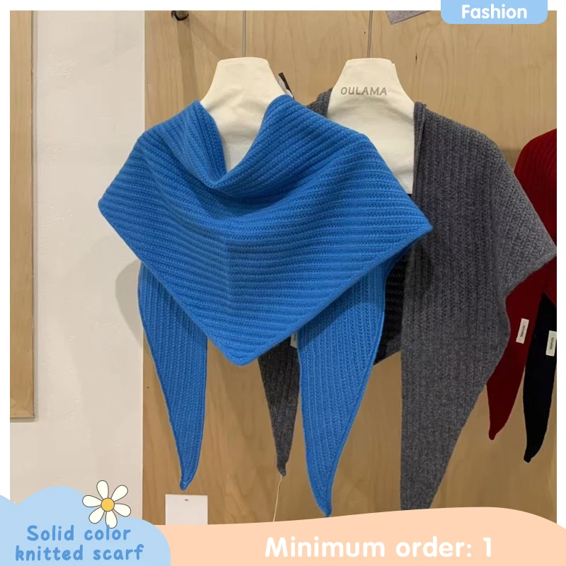 Autumn and Winter Fashion Solid Color Triangle Knitted Scarf Women's Outdoor Cycling Skiing Travel Warm and Versatile Shawl Neck
Autumn and Winter Fashion Solid Color Triangle Knitted Scarf Women's Outdoor Cycling Skiing Travel Warm and Versatile Shawl Neck