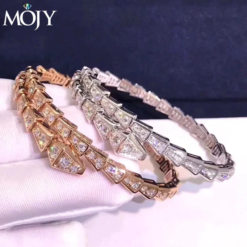 MOJY S925 Sterling Silver Trend Snake Shaped Adjustable D Color VVS Moissanite Bracelet Women's Fashion Fine Jewely with GRA
MOJY S925 Sterling Silver Trend Snake Shaped Adjustable D Color VVS Moissanite Bracelet Women's Fashion Fine Jewely with GRA