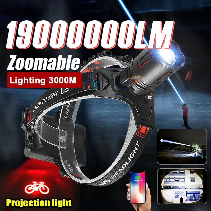 2025 Ultra Powerful LED Headlamp Super Bright Long Range Head Flashlight USB Rechargeable Head Torch Fishing Hunting Head Light
2025 Ultra Powerful LED Headlamp Super Bright Long Range Head Flashlight USB Rechargeable Head Torch Fishing Hunting Head Light