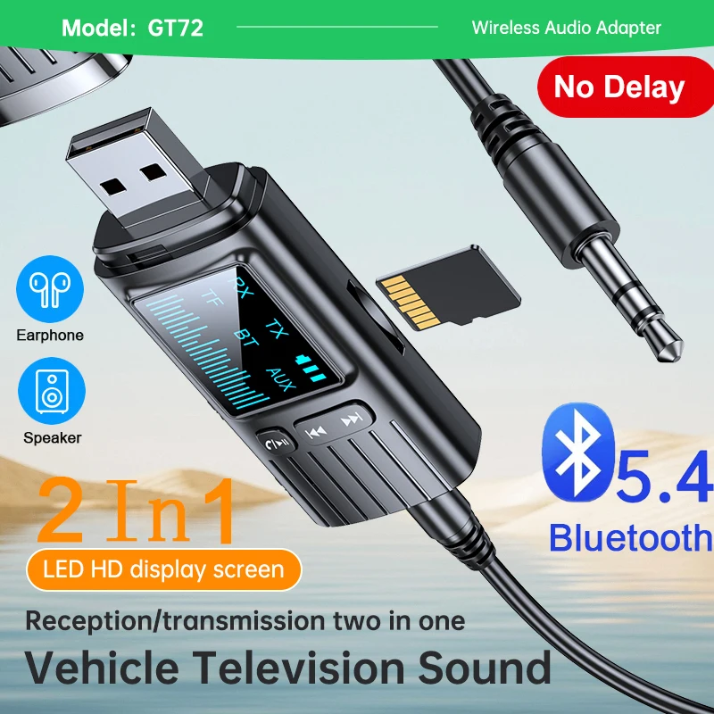 2 In 1 Bluetooth Adapter 5.4 Audio Transmitter Receiver Led 3.5mm Aux USB Bluetooth For TV Car Wireless Receiver Plug And Play
2 In 1 Bluetooth Adapter 5.4 Audio Transmitter Receiver Led 3.5mm Aux USB Bluetooth For TV Car Wireless Receiver Plug And Play