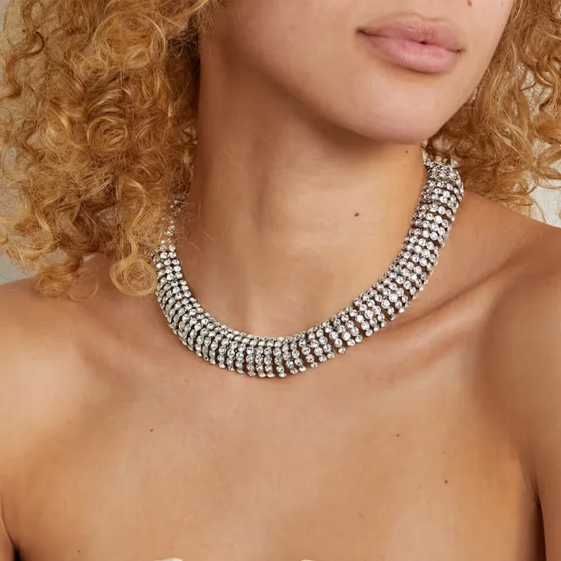 2025 Trend Full Rhinestone Choker for Women Girl Bundle Neck Necklace Fashion Elegant Crystal Wedding Party Jewelry Luxury Gifts
2025 Trend Full Rhinestone Choker for Women Girl Bundle Neck Necklace Fashion Elegant Crystal Wedding Party Jewelry Luxury Gifts