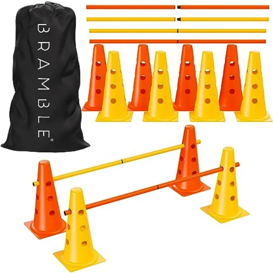 - Speed Agility Training Hurdles Set with 3 Height Levels 12 Cones 15" and 6 Training Poles 40" Exercise Jumping Hurdles for Fo
- Speed Agility Training Hurdles Set with 3 Height Levels 12 Cones 15" and 6 Training Poles 40" Exercise Jumping Hurdles for Fo