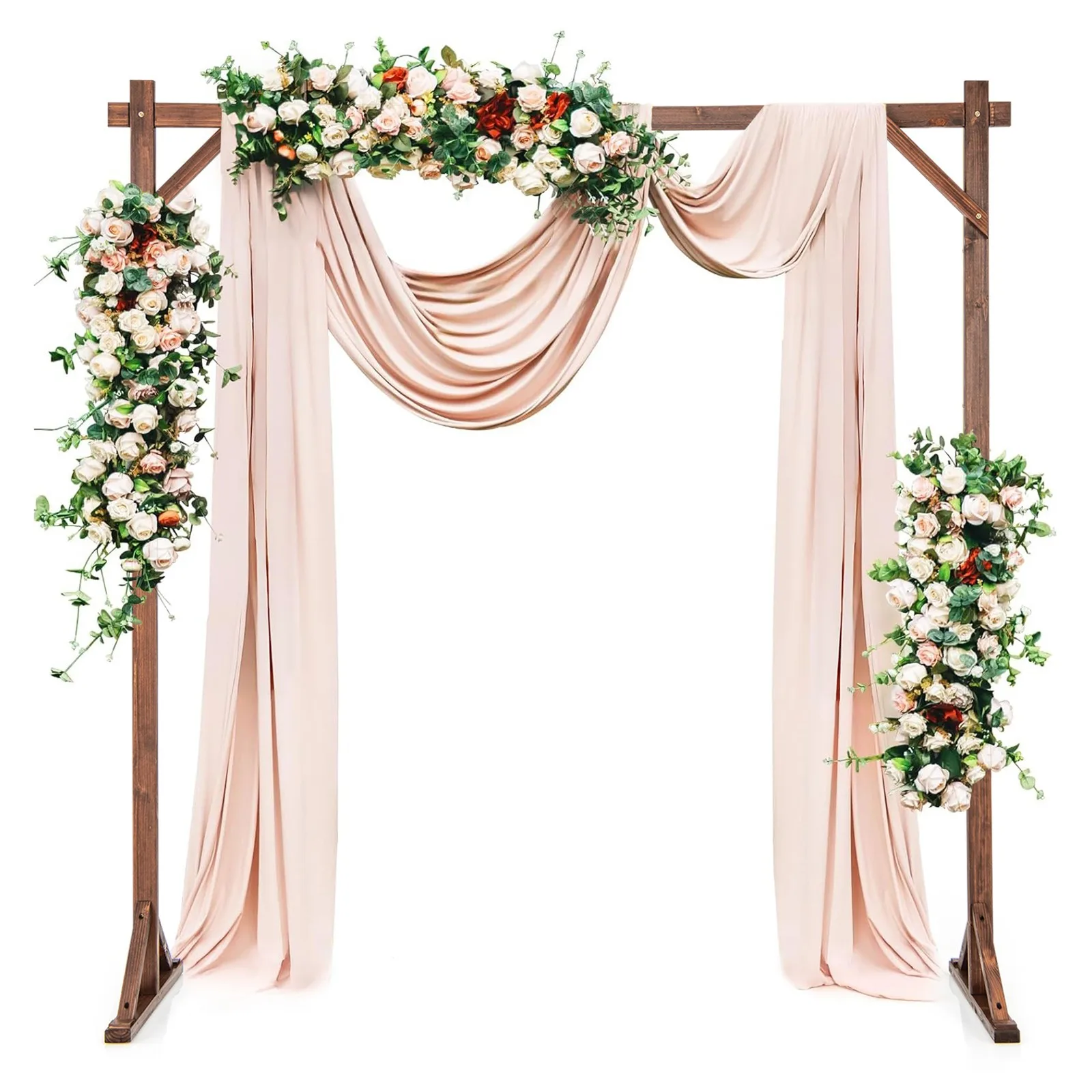 7.2 FT Square Wedding Arch Wooden Arbor Backdrop Stand w/ Triangular-Shaped Base
7.2 FT Square Wedding Arch Wooden Arbor Backdrop Stand w/ Triangular-Shaped Base