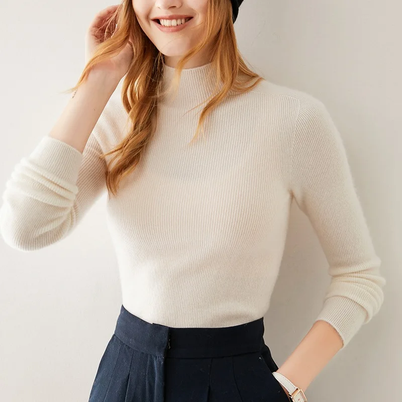 Кашемировый свитер, женский 100% полуводолазка, осенне-зимний готовый к ношению облегающий вязаный нижний свитер первой линии
Кашемировый свитер, женский 100% полуводолазка, осенне-зимний готовый к ношению облегающий вязаный нижний свитер первой линии