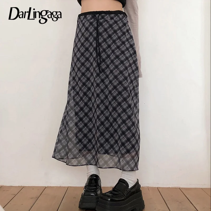 Darlingaga Harajuku Grid Contrast Color Ruched Long Skirt Women Vintage Double Layers Chiffon A-Line Outfits Korean Fashion Chic
Darlingaga Harajuku Grid Contrast Color Ruched Long Skirt Women Vintage Double Layers Chiffon A-Line Outfits Korean Fashion Chic