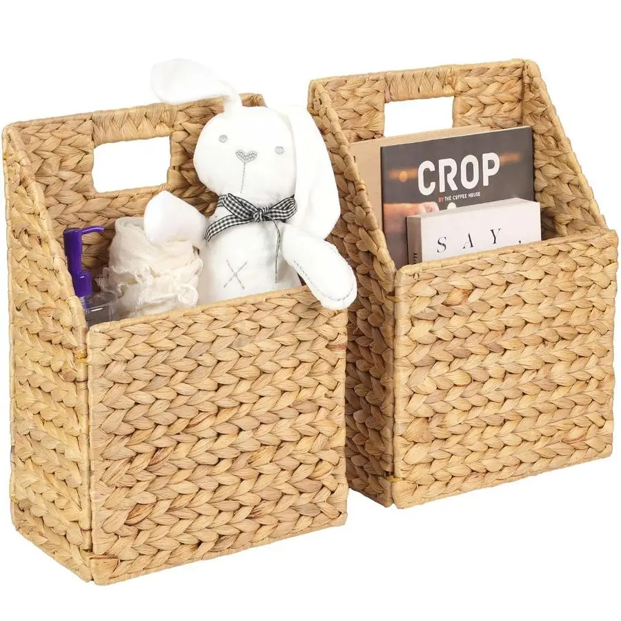 Hanging Storage Basket 10,5Lx6,5Wx13H, Set of 2 Wall Baskets, Water Hyacinth Baskets, Wall Decor Hyacinth Basket Hanging for Org
Hanging Storage Basket 10,5Lx6,5Wx13H, Set of 2 Wall Baskets, Water Hyacinth Baskets, Wall Decor Hyacinth Basket Hanging for Org