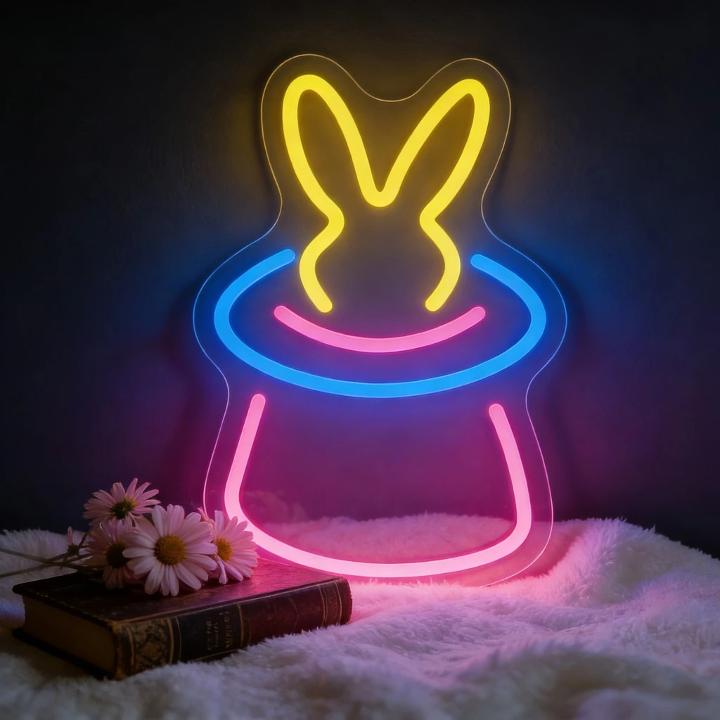 Magic Rabbit Neon Light Sign USB Dimmable LED Neon Sign for Bedroom Livingroom Club Bar Man Cave Party Gifts Wall Decor
Magic Rabbit Neon Light Sign USB Dimmable LED Neon Sign for Bedroom Livingroom Club Bar Man Cave Party Gifts Wall Decor