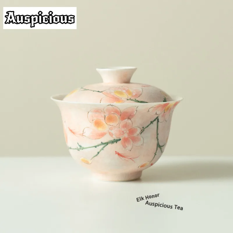 120ml Hand-drawn Orchid Gaiwan Creative Not Hot Tea Tureen Household Tea Bowl with Lid Kit Tea Maker Cover Bowl for Tea Craft
120ml Hand-drawn Orchid Gaiwan Creative Not Hot Tea Tureen Household Tea Bowl with Lid Kit Tea Maker Cover Bowl for Tea Craft