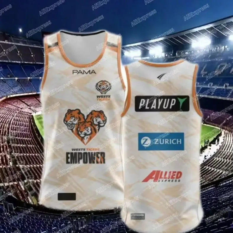 25. Новый летний австралийский мужской тренировочный жилет NRL West Tiger, дышащий быстросохнущий жилет для спорта и отдыха для детей и взрослых
25. Новый летний австралийский мужской тренировочный жилет NRL West Tiger, дышащий быстросохнущий жилет для спорта и отдыха для детей и взрослых