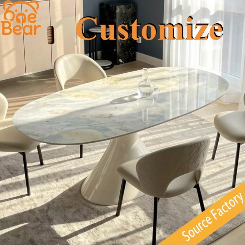 Light Luxury Round Marble Dining Table Anti-stain Scratch Resistant Solid Stone Tabletop For Villa Living Room Dining Space
Light Luxury Round Marble Dining Table Anti-stain Scratch Resistant Solid Stone Tabletop For Villa Living Room Dining Space