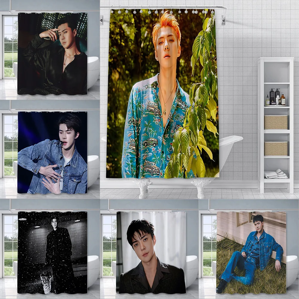 Hot Korean Idol S-Sehun Poster Shower Curtain Waterproof Polyester Fabric Paint Colorful Bath Curtains Curtain with Hook
Hot Korean Idol S-Sehun Poster Shower Curtain Waterproof Polyester Fabric Paint Colorful Bath Curtains Curtain with Hook