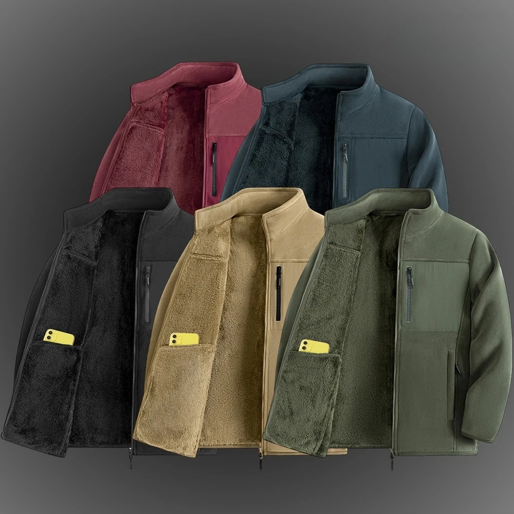 Thickened Thermal Fleece Jacket for Men Autumn/Winter New Patchwork Design Trench Polar Coat Men's Jackets Fleece-Lined Overcoat
Thickened Thermal Fleece Jacket for Men Autumn/Winter New Patchwork Design Trench Polar Coat Men's Jackets Fleece-Lined Overcoat